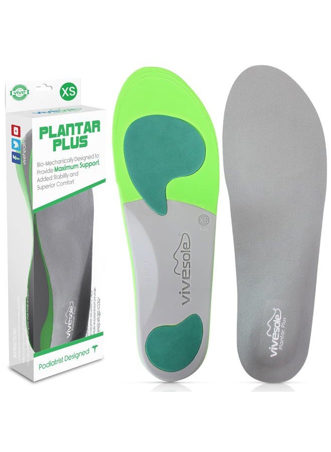 VIVEsole Orthotic Inserts For Plantar Fasciitis Arch Support Insoles Shoe Inserts For Comfort And Relief From Flat Feet High Arches Back Fascia Foot And Heel Pain Full Length Men's (7.5-9) Women's (8. - Image 1
