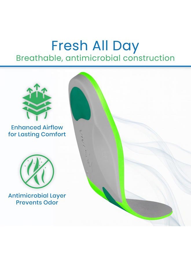 VIVEsole Orthotic Inserts For Plantar Fasciitis Arch Support Insoles Shoe Inserts For Comfort And Relief From Flat Feet High Arches Back Fascia Foot And Heel Pain Full Length Men's (7.5-9) Women's (8. - Image 5