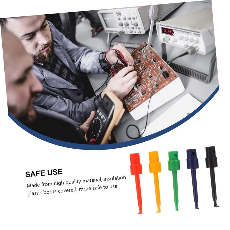 مجموعة خطافات اختبار الملتيميتر 20 قطعة أداة إصلاح معزولة بزنبرك زر ضغط - Image 5