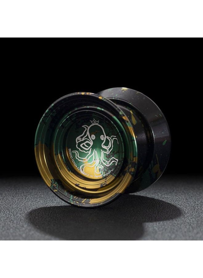 Generic - Yo-Yo Game Special Yo-Yo Professional Firepower Junior King Senior Professional Children Sleep-Color:Tm Black Gold Red (live Sleep Model) Ball Recycling-Specifications:Yo-yo + Gloves + 10 Ropes + Spare Bearings - Image 1