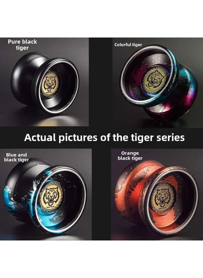 Generic - Yo-Yo Game Special Yo-Yo Professional Firepower Junior King Senior Professional Children Sleep-Color:Tm Black Gold Red (live Sleep Model) Ball Recycling-Specifications:Yo-yo + Gloves + 10 Ropes + Spare Bearings - Image 1