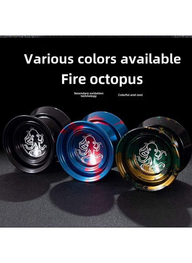 Generic - Yo-Yo Game Special Yo-Yo Professional Firepower Junior King Senior Professional Children Sleep-Color:Tm Black Gold Red (live Sleep Model) Ball Recycling-Specifications:Yo-yo + Gloves + 10 Ropes + Spare Bearings - Image 1