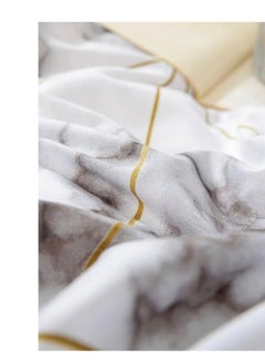 LUNA Home King size 6 piece without filler bedding set with marble design.  - Image 4