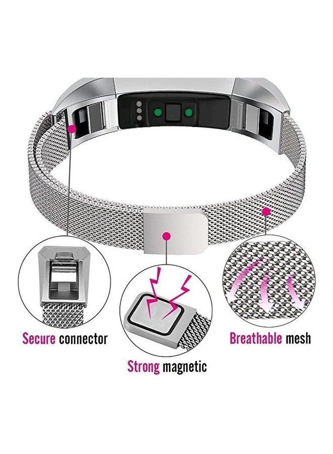NIBEMINENT Stainless Steel Magnet Wrist Strap For Fitbit Alta Rose Gold - Image 4