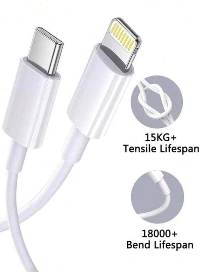 A 20W fast charging data cable that supports PD, USB-C to Lightning port, compatible with iPhone chargers. Compatible with Fast Charging feature. USB-C to Lightning cable compatible with iPhone 14/1 - Image 2