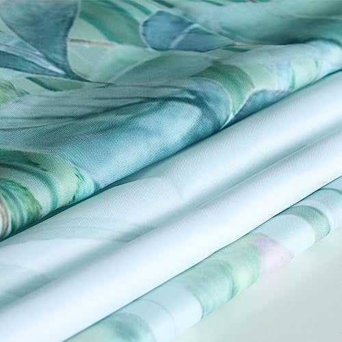 Niidder Green Leaf Shower Curtain, Emerald Bird Mint Green 72 “W x 72” L with 12 Hooks, Weighted Hem Bathroom Shower Curtain, Hummingbird Shower Curtains Water Resistant - Image 4