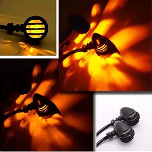 SELVIKE Turn Signals Light Blinker Indicator Harley Style Universal for All Bike Models - Amber - Image 2