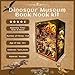 VORATHIS DIY Wooden Puzzle with Night Light Miniature House Kits Stunning Bookshelf Insert Decor Ideal Gift for Holidays Birthdays and Home Library DecorationDinosaur Museum - Image 4