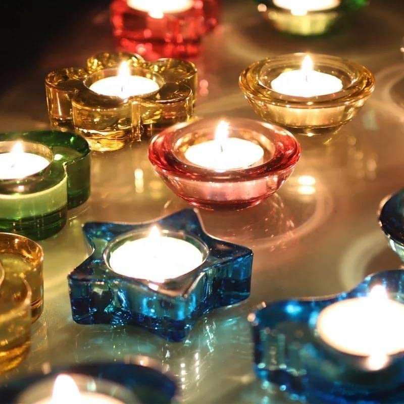 SNOOGG Star Tealight Candle Holder Mold, Candle Stick Silicone Resin Silicone Mold, DIY Cute Resin Epoxy Clay Craft Kit Pack-4 - Image 2