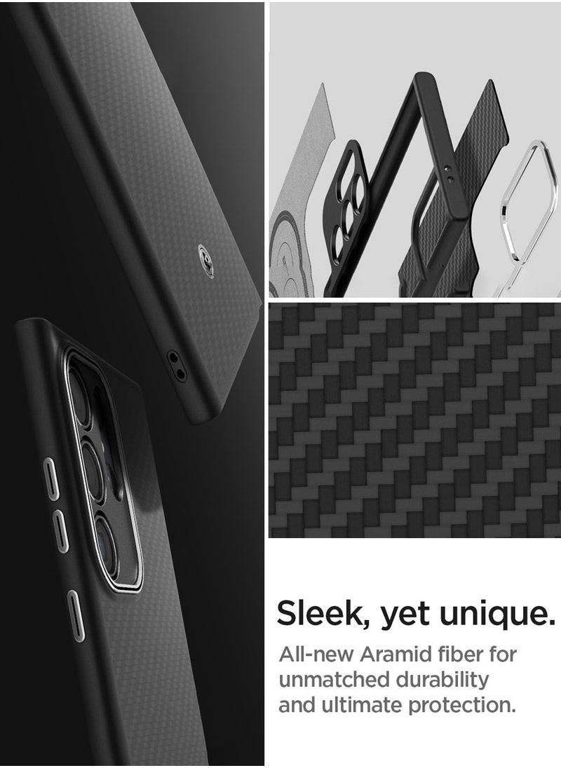 Spigen غطاء حماية إنزو أراميد فايبر لهاتف سامسونج جالاكسي S24 ألترا (2024) - أسود مطفي  - Image 4