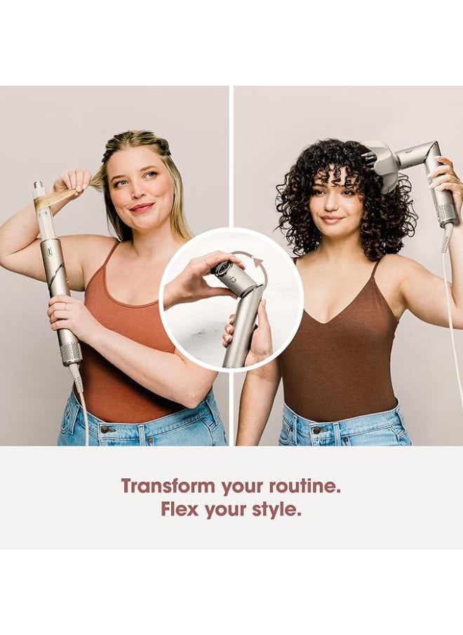 Shark - Shark FlexStyle 5-in-1 Air Styler & Hair Dryer with Auto-Wrap Curlers, Paddle Brush, Oval Brush, Concentrator, Diffuser and Storage Case, No Heat Damage, Stone HD440SLME - Image 1