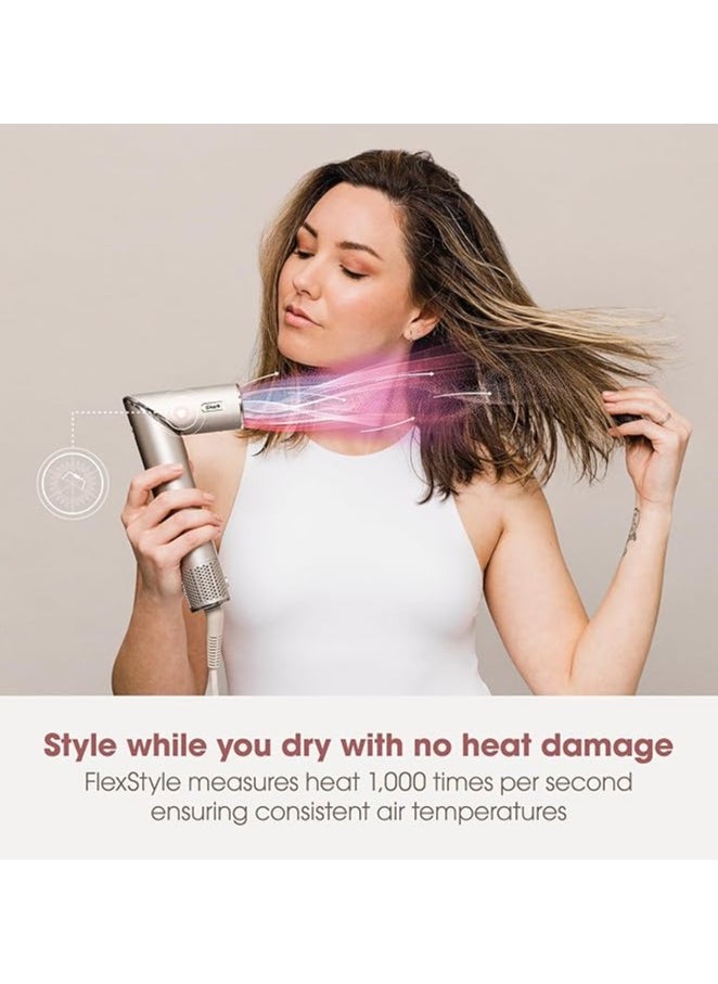 Shark - Shark FlexStyle 5-in-1 Air Styler & Hair Dryer with Auto-Wrap Curlers, Paddle Brush, Oval Brush, Concentrator, Diffuser and Storage Case, No Heat Damage, Stone HD440SLME - Image 1