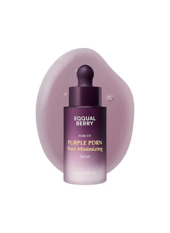 eqqualberry Purple PDRN Pore Minimizing Serum – Vegan Collagen & Peptides for Pore Refining & Skin Elasticity | Niacinamide & CICA Exosome for Calming | Korean Glass Skin, 1.01 FL OZ - Image 1
