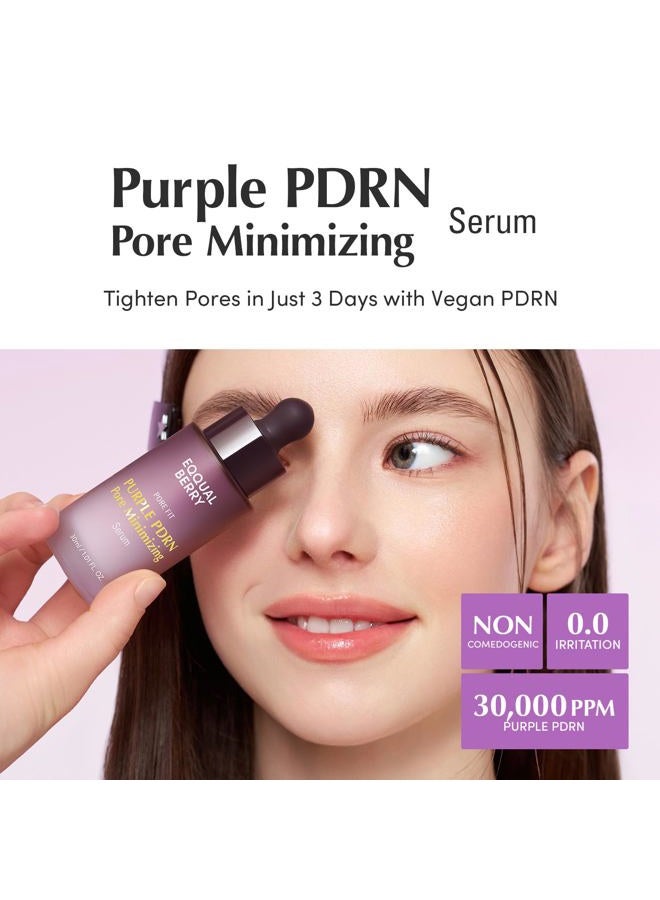 eqqualberry Purple PDRN Pore Minimizing Serum – Vegan Collagen & Peptides for Pore Refining & Skin Elasticity | Niacinamide & CICA Exosome for Calming | Korean Glass Skin, 1.01 FL OZ - Image 2