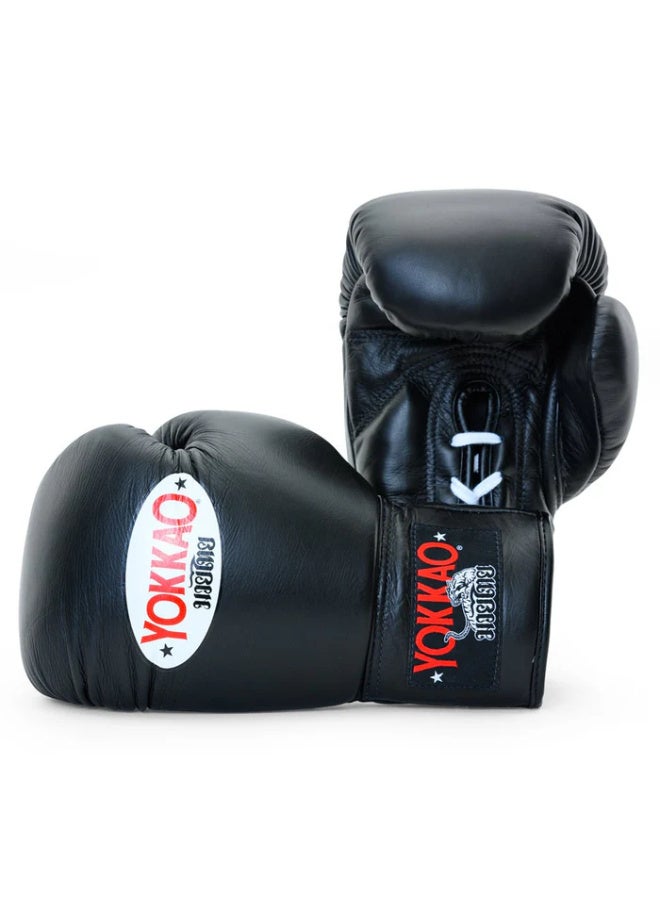 YOKKAO قفازات الملاكمة يوككاو ماثريكس مزودة بأربطة - سوداء - Image 1