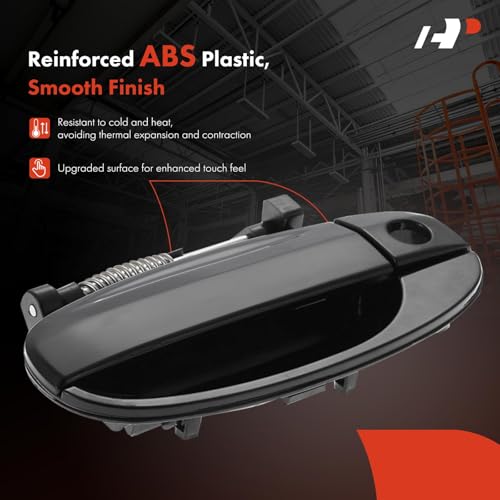 A-Premium مقبض باب خارجي أمامي يسار للسائق A-Premium مع ثقب المفتاح متوافق مع شيفروليه أفيو 2005-2006، أفيو5 2006-2011 وسوزوكي سويفت+ 2007-2010، أسود ناعم - Image 3