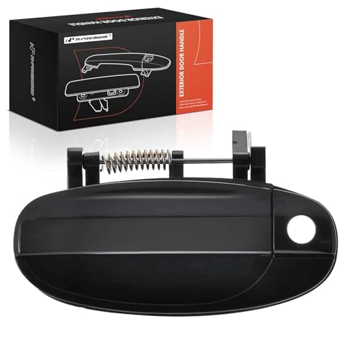 A-Premium مقبض باب خارجي أمامي يسار للسائق A-Premium مع ثقب المفتاح متوافق مع شيفروليه أفيو 2005-2006، أفيو5 2006-2011 وسوزوكي سويفت+ 2007-2010، أسود ناعم - Image 1