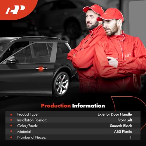 A-Premium مقبض باب خارجي أمامي يسار للسائق A-Premium مع ثقب المفتاح متوافق مع شيفروليه أفيو 2005-2006، أفيو5 2006-2011 وسوزوكي سويفت+ 2007-2010، أسود ناعم - Image 2