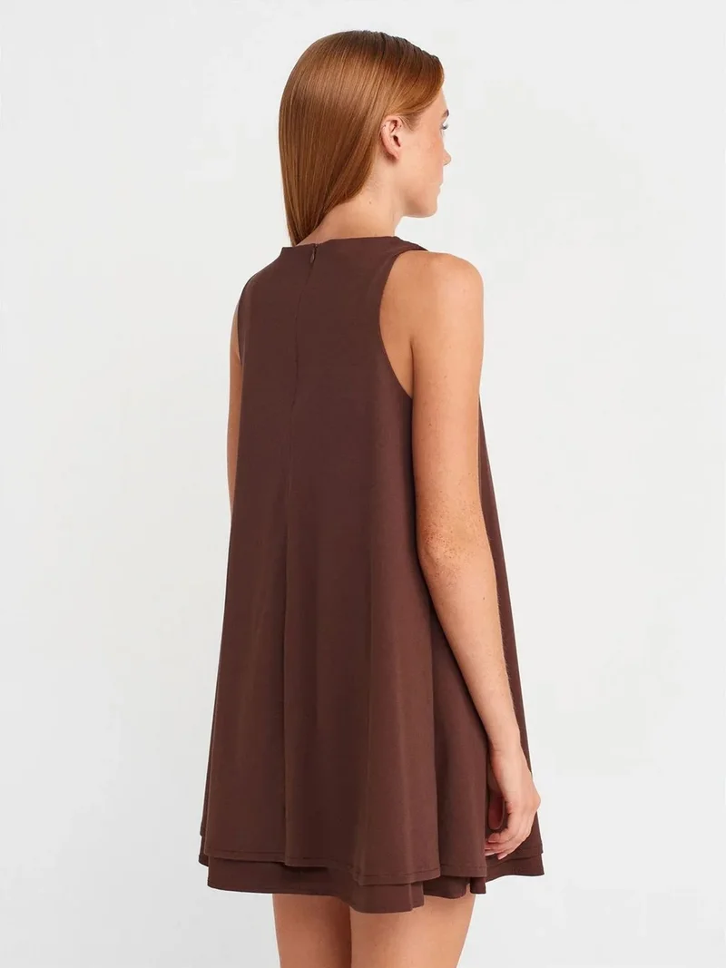 ديلفين Dilvin Cotton Poplin Sleeveless Mini Shift Dress