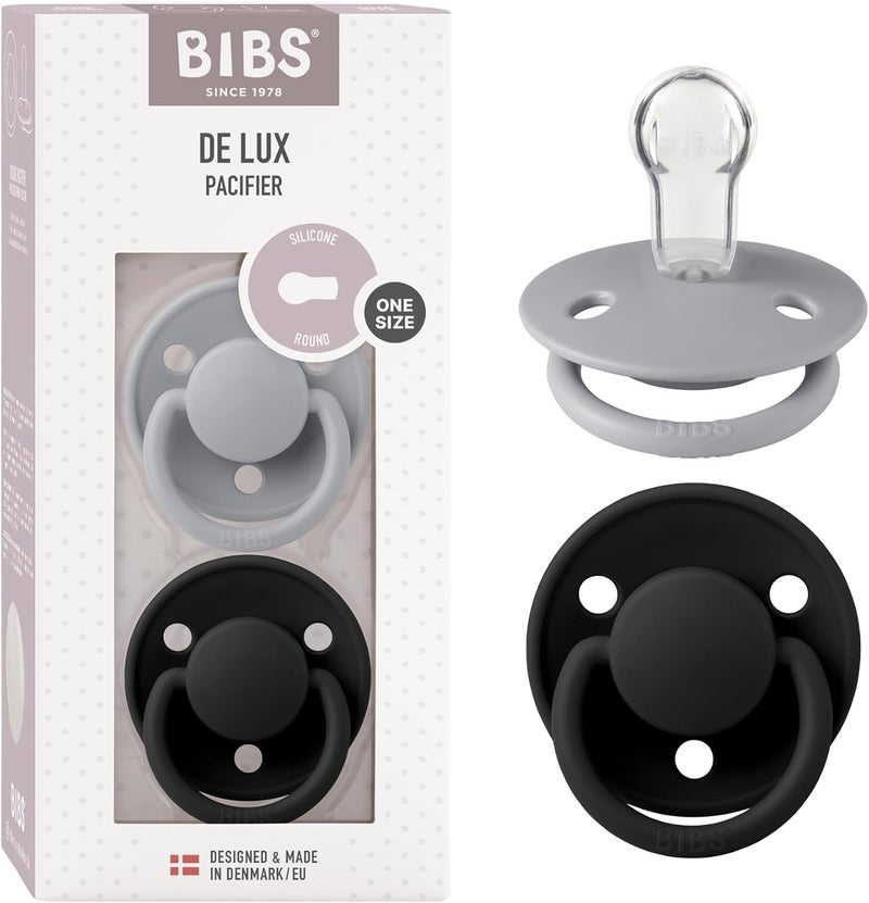 BIBS De Lux Soother 2-Pack - Honey Bee/Olive - Image 1