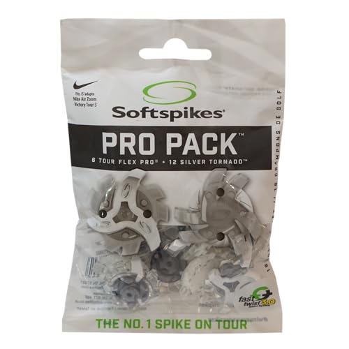 Softspikes - Replacement Spikes for Nike Tour Victory 3 - Tour Flex Pro/Tornado Pro Pack - 18 Count, Transclucent/White - for Tour-Level Traction - Image 1