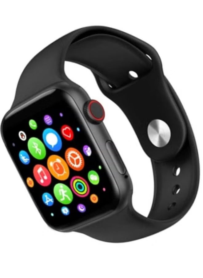 T500 - Bluetooth Full Touch Call Smartwatch With Replaceable Strap Black - Image 1