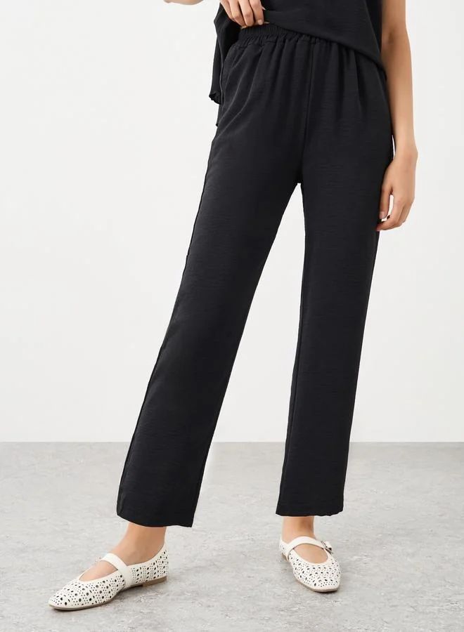 Take Two Take Two Black Sleeveless Top and Pants Co-Ords with Necklace