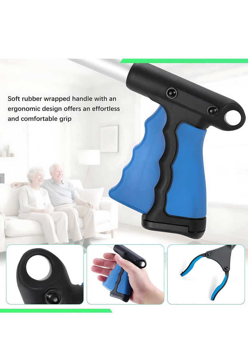 المي هومي أداة التقاط قابلة للطي 98 سم – ماسك طويل ممتد من الألومنيوم المتين بثلاثة طيات مع رأس دوّار ومغناطيس – أداة التقاط النفايات والأشياء البعيدة عن المتناول - Image 3