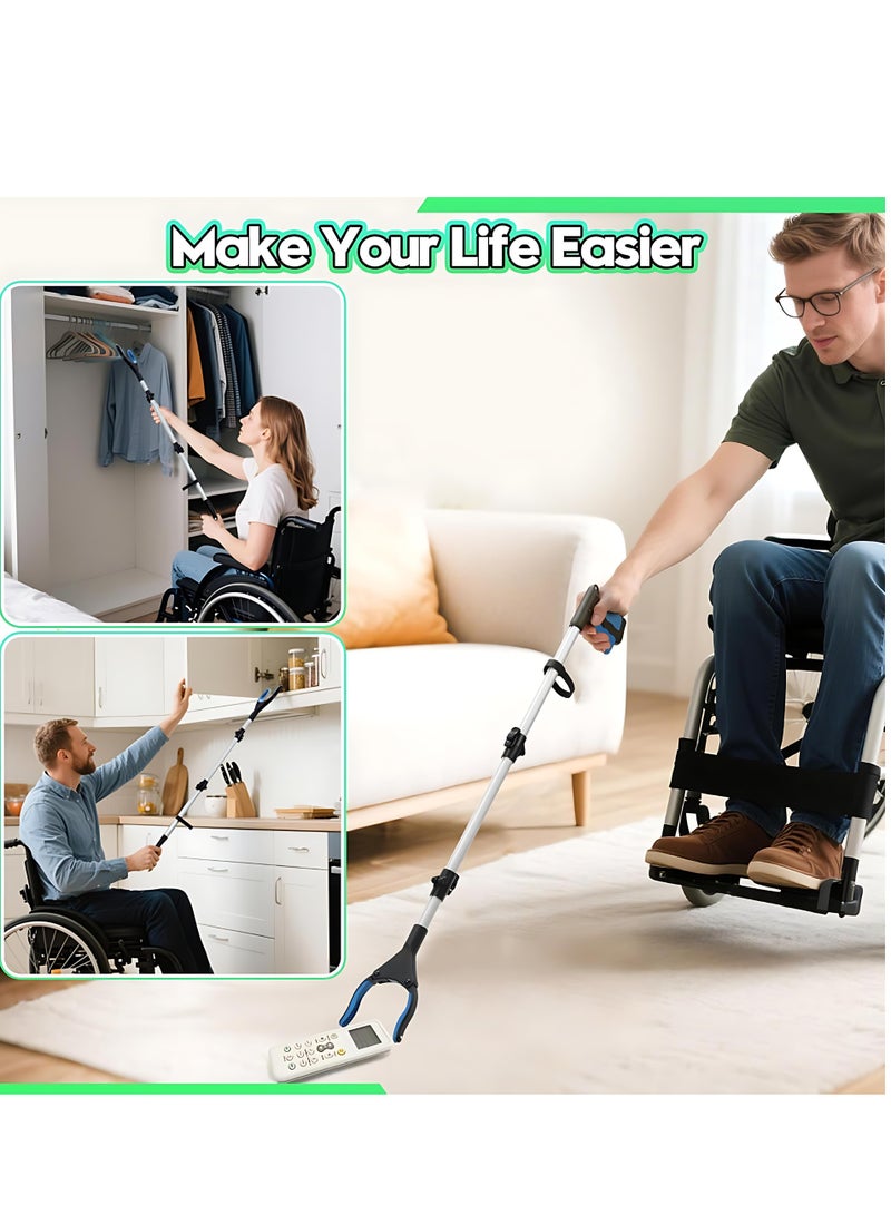 المي هومي أداة التقاط قابلة للطي 98 سم – ماسك طويل ممتد من الألومنيوم المتين بثلاثة طيات مع رأس دوّار ومغناطيس – أداة التقاط النفايات والأشياء البعيدة عن المتناول - Image 4