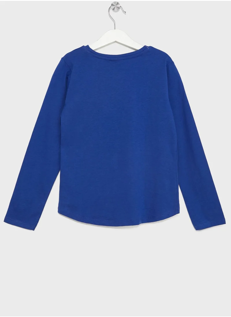 بنياتا Girls  Printed Long Sleeve T-Shirt