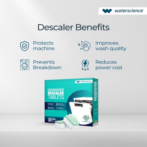 WaterScience Deep Cleaning Dishwasher Tablets (Pack of 12) | Descaler Tablets Applicable for all Brands | Expert Formulated Dishwasher Cleaner | Limescale remover | 1 Tablet/m | Stubborn Stain Cleaner - Image 3