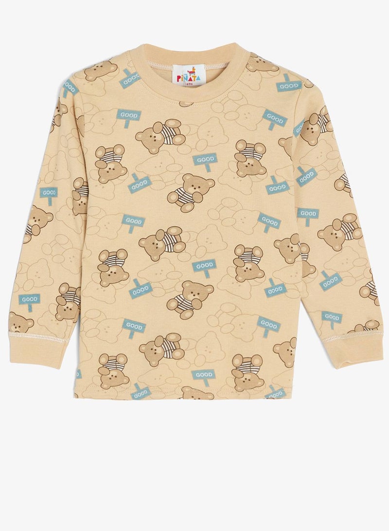 Pinata Cute Bear Print Long Sleeve Pyjamas - Image 3