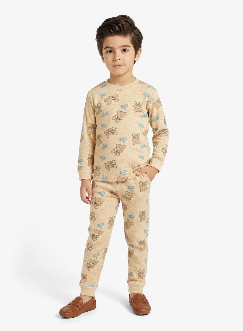 Pinata Cute Bear Print Long Sleeve Pyjamas - Image 1