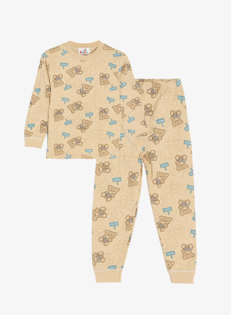 Pinata Cute Bear Print Long Sleeve Pyjamas