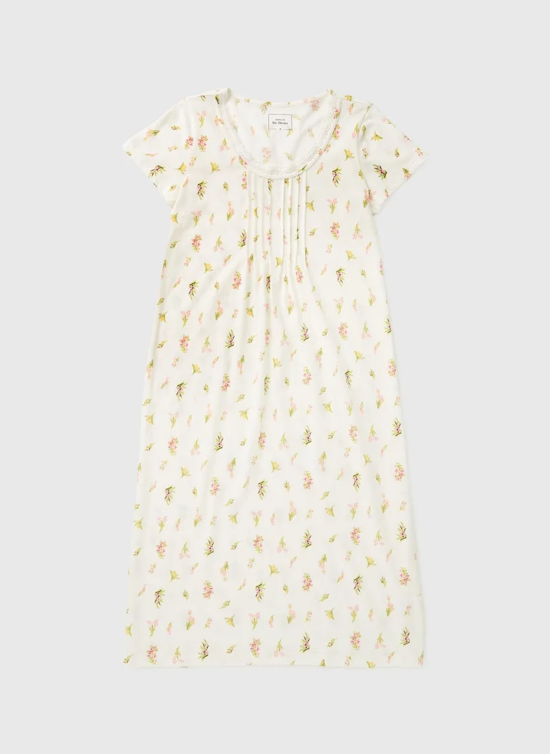 Matalan Cream Floral Lace Nightie