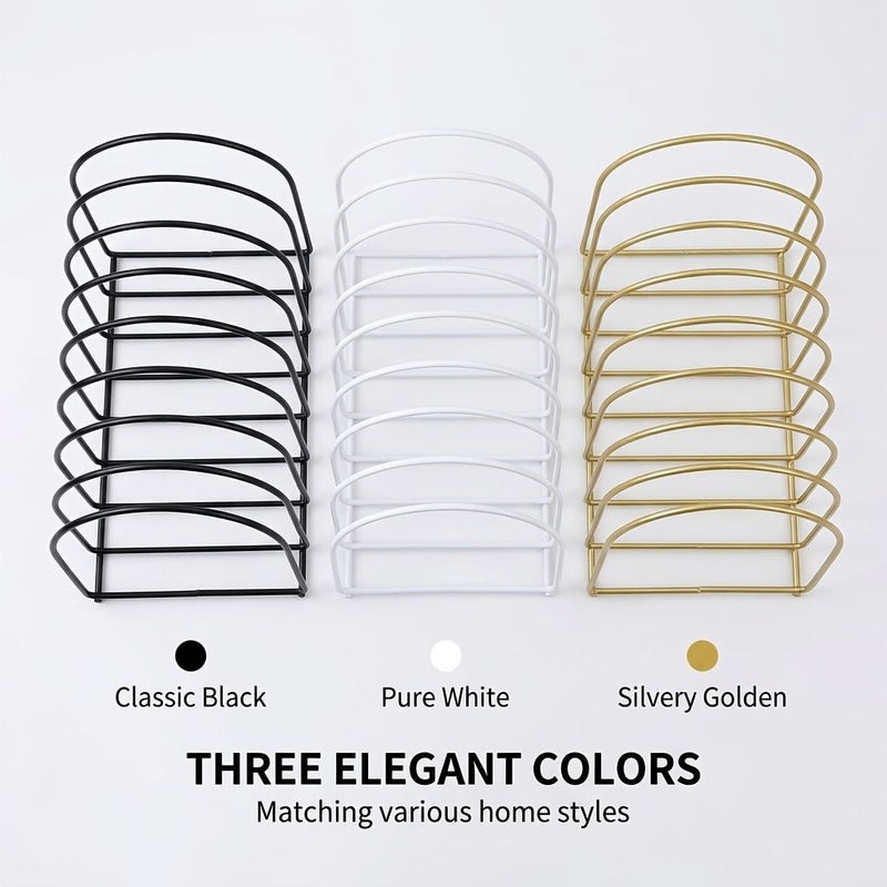 Golden 8 Layer Iron Art Hat Rack Desktop And Wall Mounted Organizer - Image 5