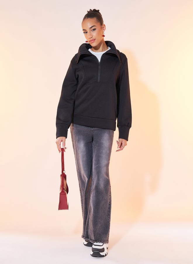 تايك تو سويت شيرت سادة بأكمام طويلة - Image 2