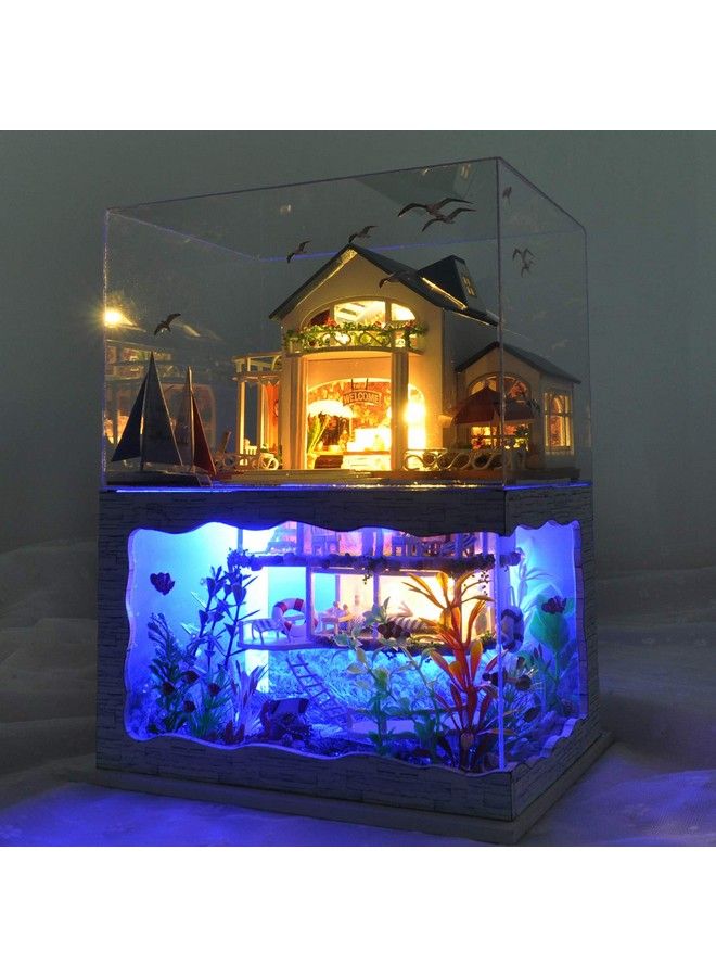 UniHobby Diy Miniature Dollhouse Kitunihobby Diy Dollhouse Kit Tiny House Wooden Toy Gift With Furniture Dust Proof Led Lights For Adults  - Image 2