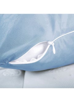 SIGNOOLA Signoola Basics Lightweight Super Soft Easy Care Microfiber Zipper Pillow cases, Pack of 1 Piece, 50 x 170 cm, Aqua color, Pillows Not Included.  - Image 2