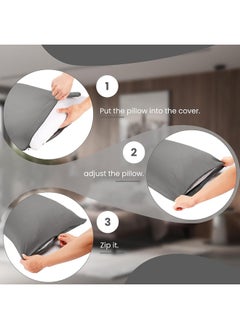 SIGNOOLA Signoola Basics Lightweight Super Soft Easy Care Microfiber Zipper Pillow cases, Pack of 1 Piece, 50 x 170 cm, Aqua color, Pillows Not Included.  - Image 5
