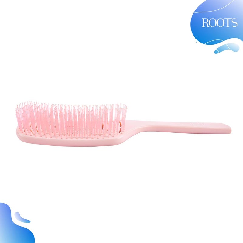 Roots Zero Tangle Hair Brush Designed with Vented Rectangle Shape Soft Tip Flexible Bristle Damage Free Suitable for all Hair Type for Men and Women RZTZCB - Image 3