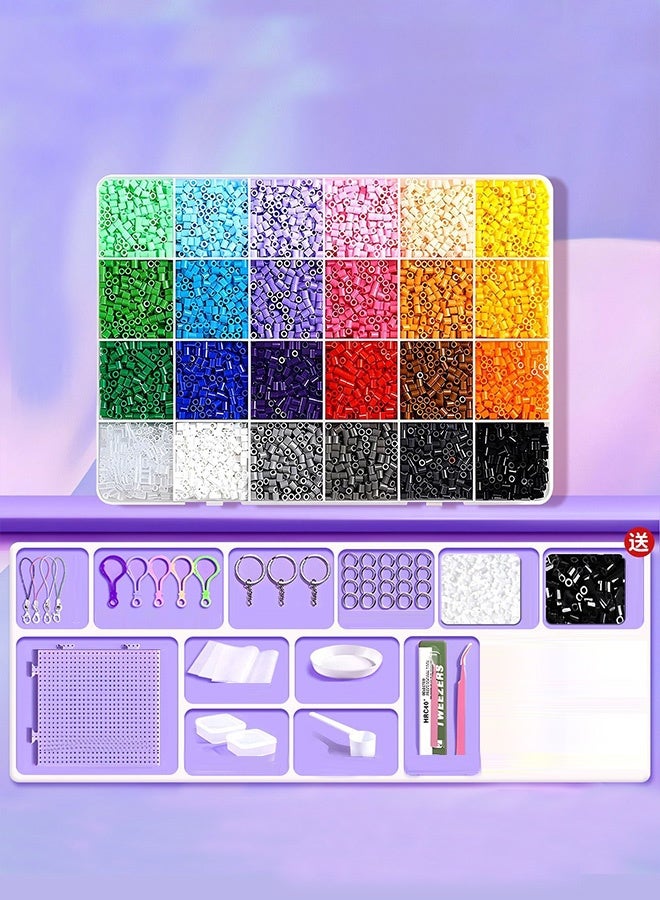 سينران 10400pcs Melt Bead DIY Craft Set - مجموعات الفن والحرف الإبداعية للأطفال الذين عمرهم 5+ لوحة الأظافر وورق التجهيز وإكسسوارات السلسلة هدايا لعبة عطلة رمضان / عيد ميلاد للبنات والبنين - Image 1