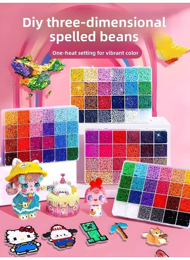 سينران 10400pcs Melt Bead DIY Craft Set - مجموعات الفن والحرف الإبداعية للأطفال الذين عمرهم 5+ لوحة الأظافر وورق التجهيز وإكسسوارات السلسلة هدايا لعبة عطلة رمضان / عيد ميلاد للبنات والبنين - Image 4