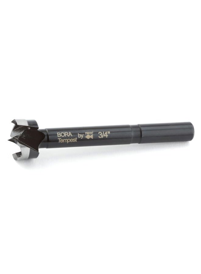 BORA BFB-009720 3/4" Dia Tempest Forstner Bit 3-1/2" OAL, Round 3/8" Shank for Wood Drilling Ideal for Cabinet Making and Fine Woodworking Projects - Image 1