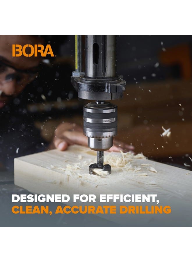 BORA BFB-009720 3/4" Dia Tempest Forstner Bit 3-1/2" OAL, Round 3/8" Shank for Wood Drilling Ideal for Cabinet Making and Fine Woodworking Projects - Image 2