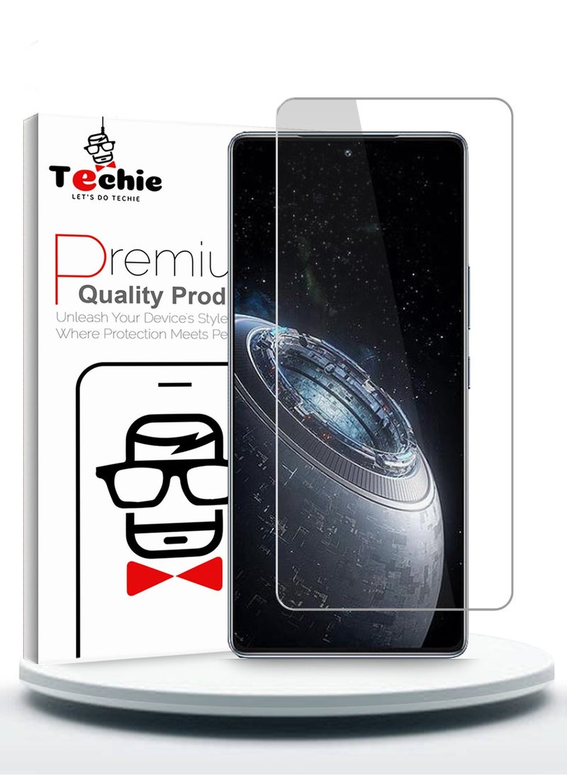 Techie HD Tempered Glass Screen Protector for Infinix GT 20 Pro 5G 2024 - Anti Reflection Anti Bubbles 9H Hardness 0.33 mm Rounded Edges Easy Installation  - Image 1