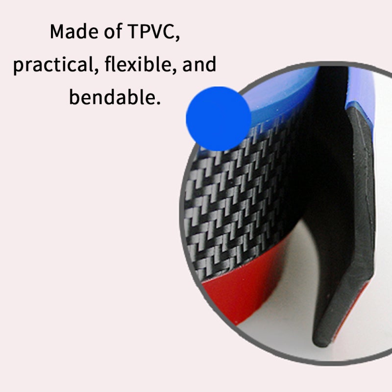 Car Bumper Lip: 1 Pcs Blue TPVC Ultra Light Weight - Flexible Bendable Universal Fitment for Most Car Front Rear Bumper, Side Skirt, Tail Fins - Image 2