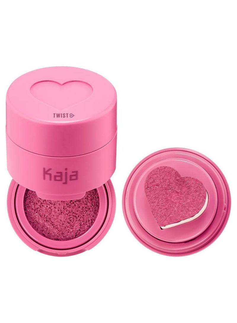 KAJA Cheeky Stamp Blush – Feisty - Heart-Shaped Cushion Blusher with Buildable Color, Lightweight & Blendable Formula, Travel-Friendly K-Beauty Design, 5 g - Image 1