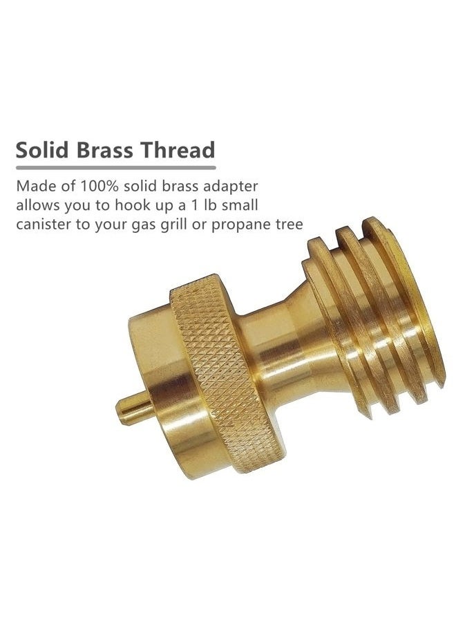 DOZYANT Steak Saver 20lb to 1lb Propane Tank Adapter for Disposable Throwaway Cylinder, Converter Universal 1 Pound / 16.4oz Disposable Small Tank for 20 or 30lb LP Gas Big Tank  - Image 3