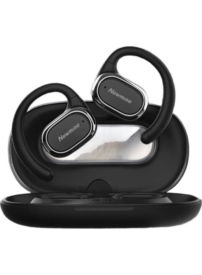Ly27 "Berlin Sound" Bone Conduction Open-Ear Bluetooth Headphones Wireless Non-In-Ear Hanging Ear Style Sports Running Long Battery Life Compatible With Apple Huawei Midnight Black
